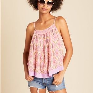 SPELL Quartz Jewel Smocked Cami